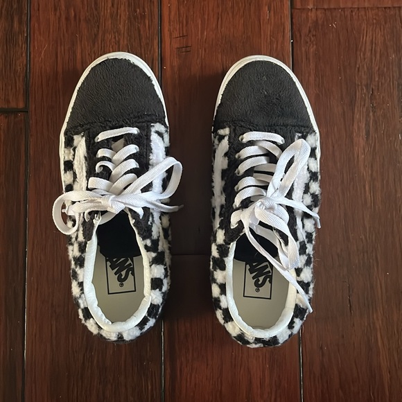 Mens Checkerboard Vans sherpa - Picture 4 of 8